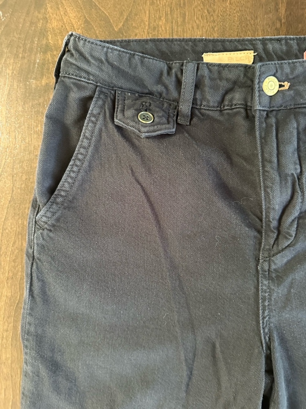 Pilcro Anthropologie Black Wide Leg High Rise Women's Pants 28 Flawless - Picture 3 of 7